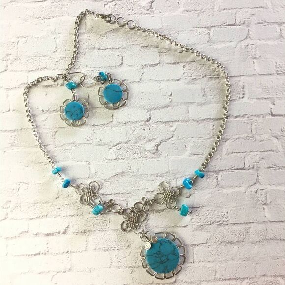 Peruvian Stone Necklace Set - Picture 1 of 4